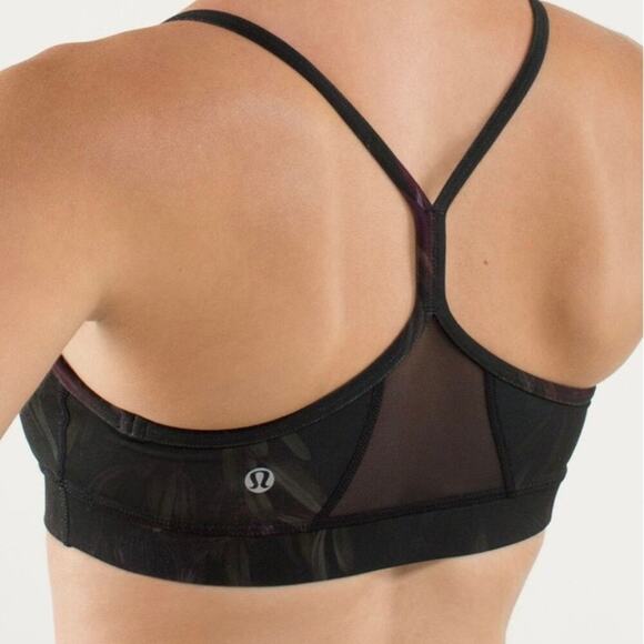 Lululemon Flow Y Sports Bra IV Midnight Iris Multi Black 6 - Picture 1 of 9